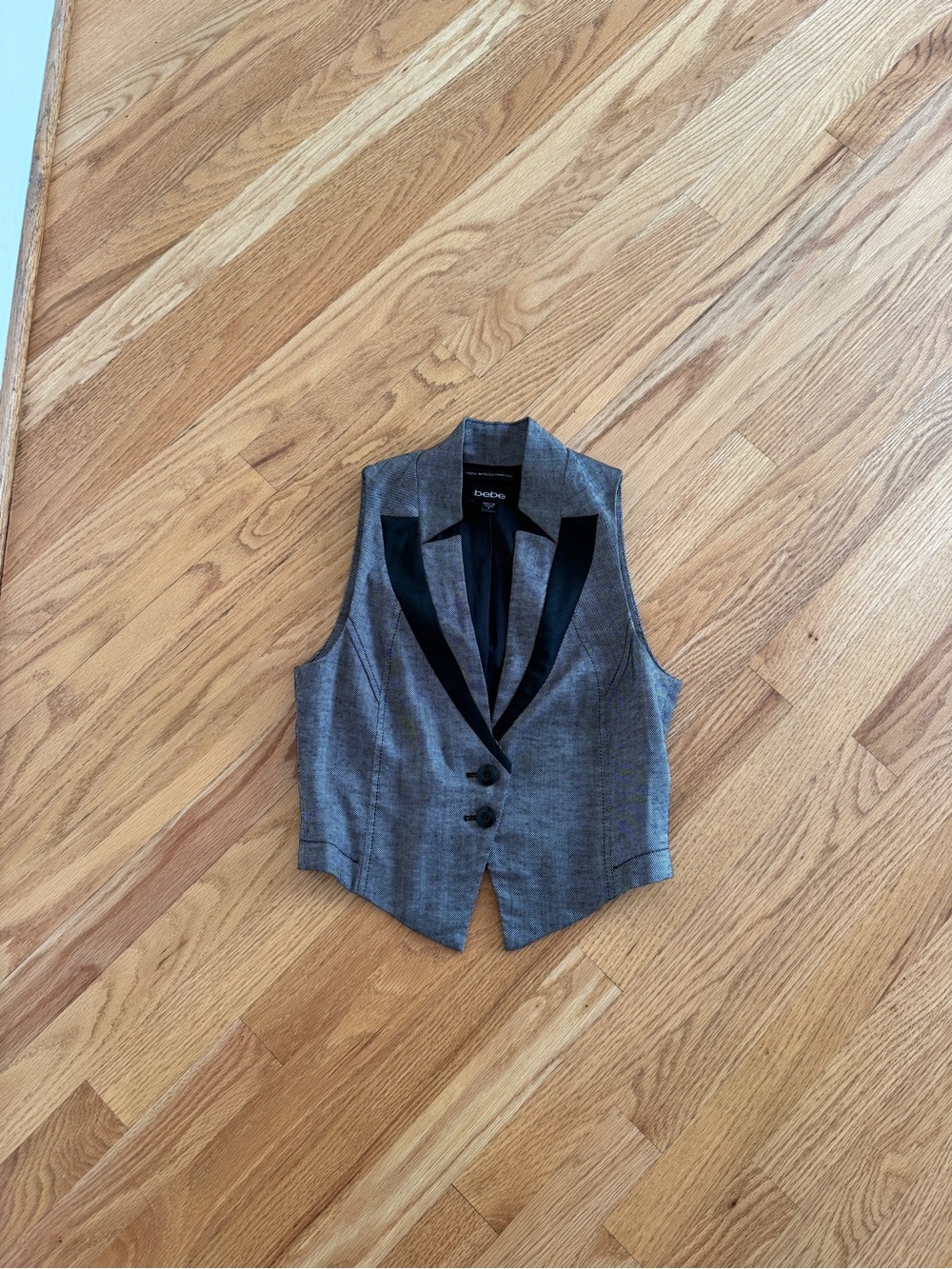 Y2k vintage Bebe sexy vest office blazer tuxedo style top size 2